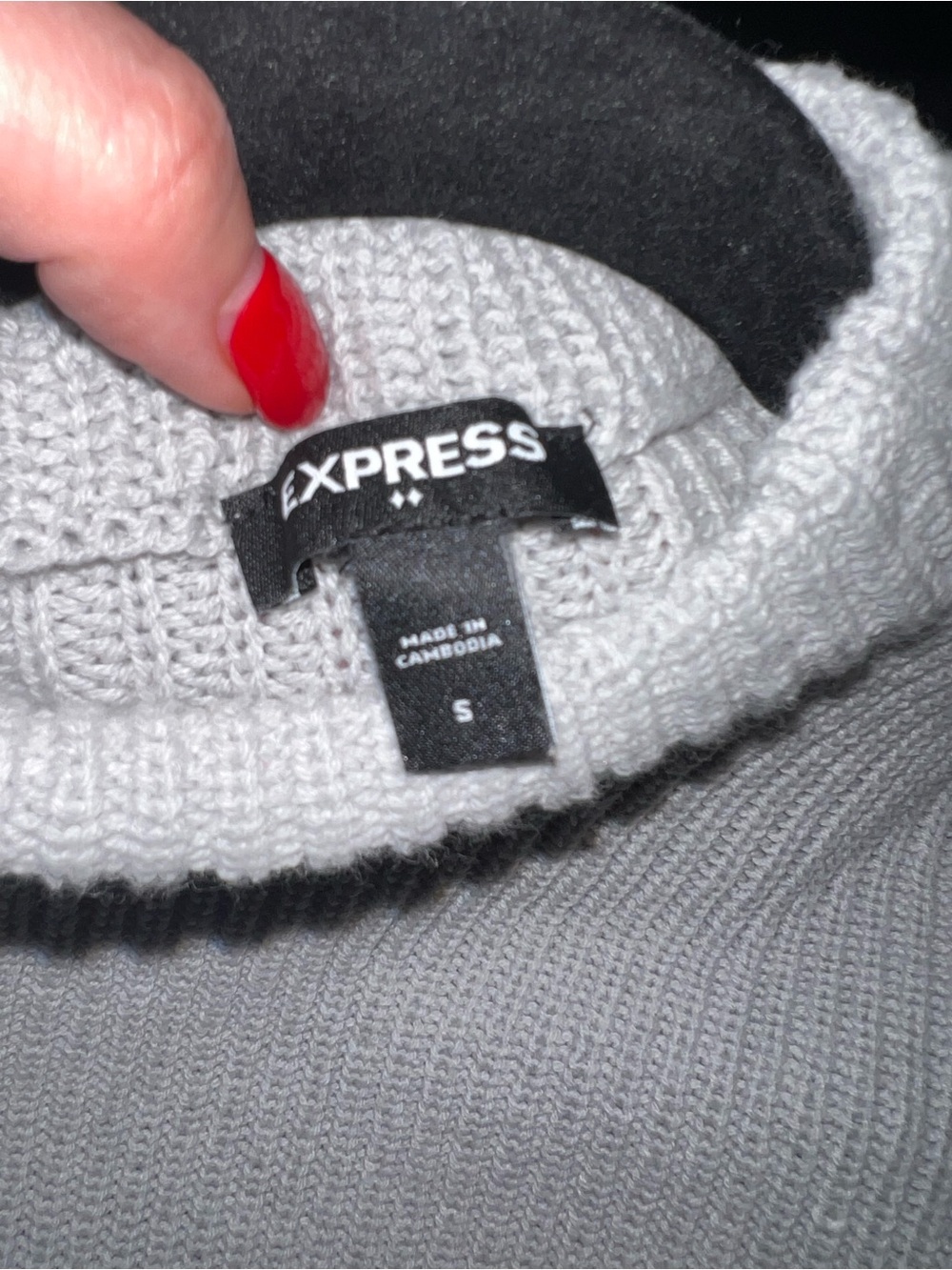 Express Men’s Light Gray Turtleneck Sweater